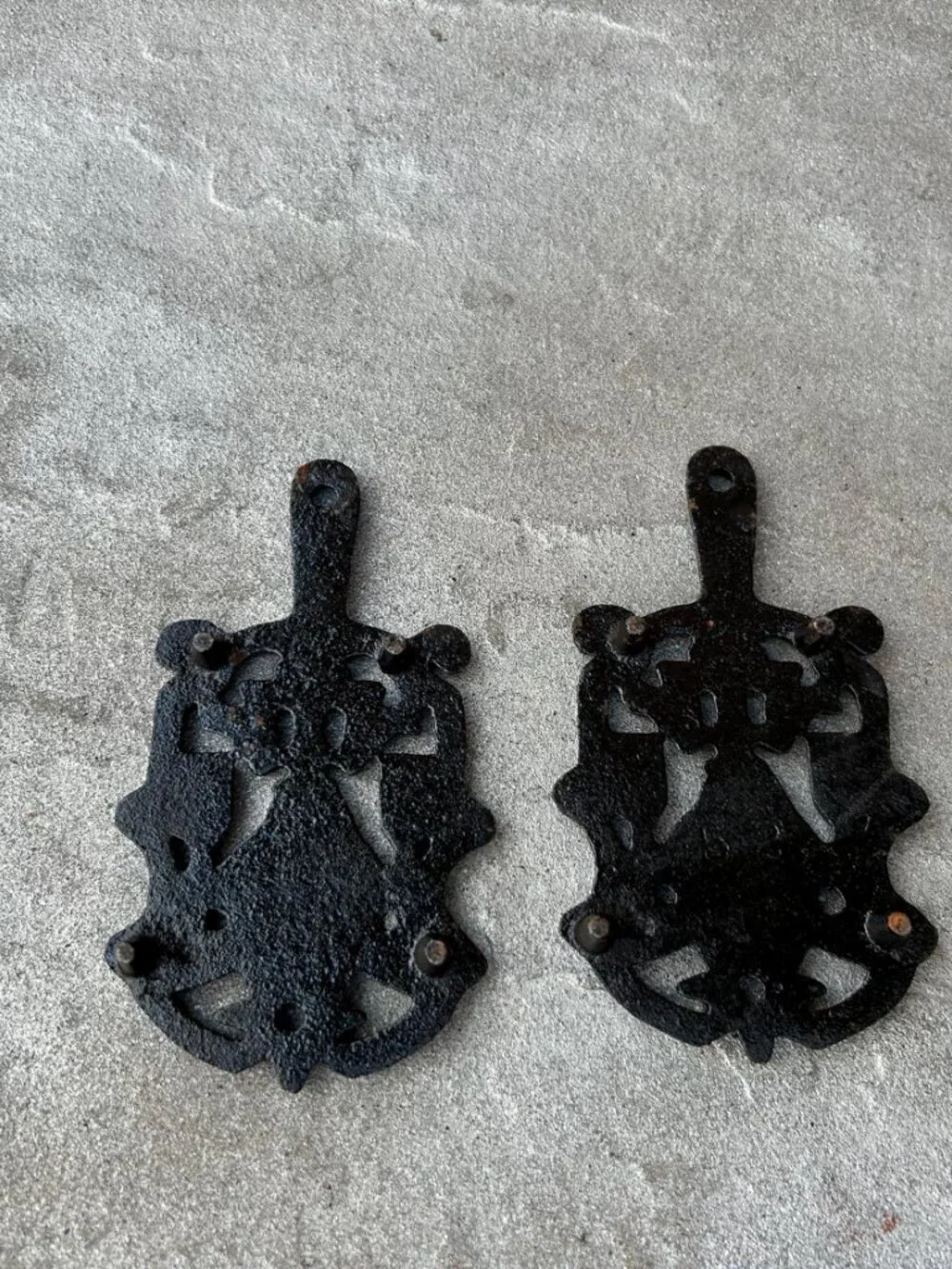 Dutch Black Mini Cast Iron Trivet Potholders Set of 2